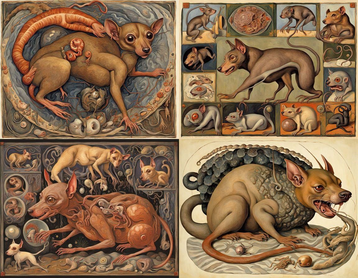 Surreal Anatomical Chimera with Animalistic Features