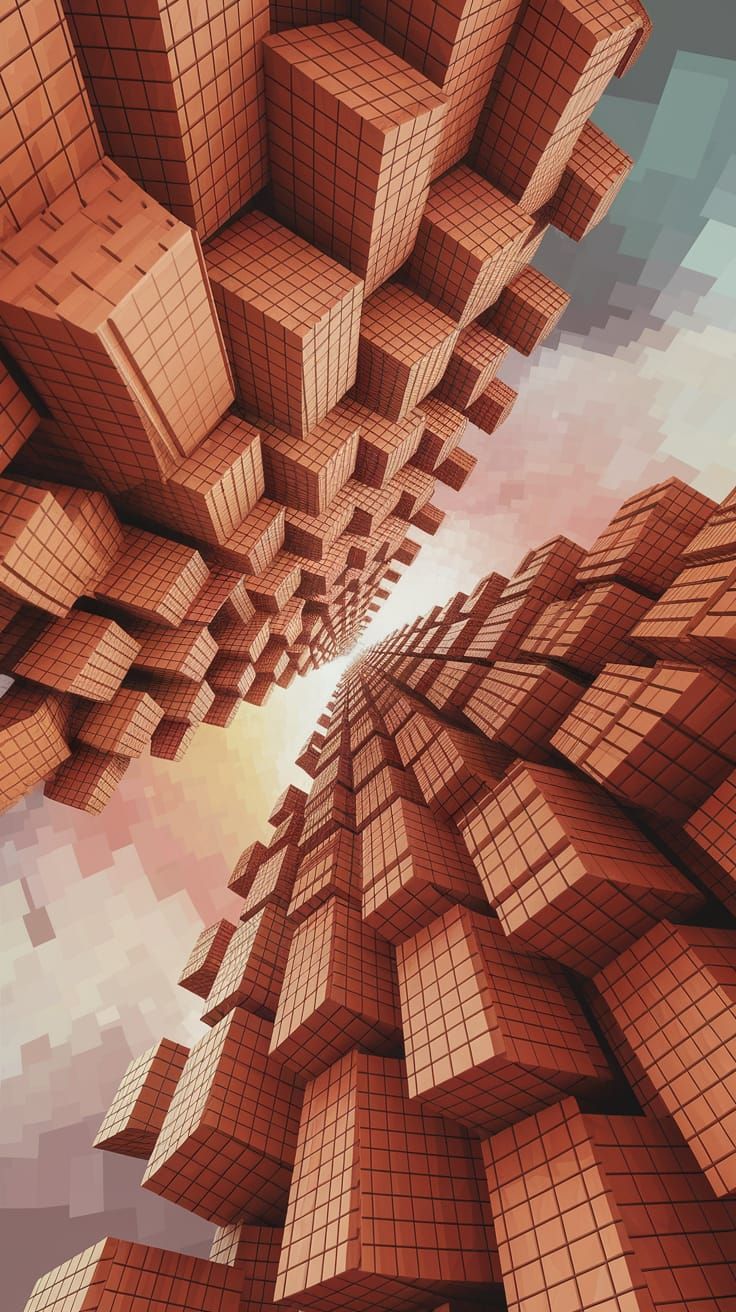 Impossible Geometric Illusion in Warm, Inviting Cubes