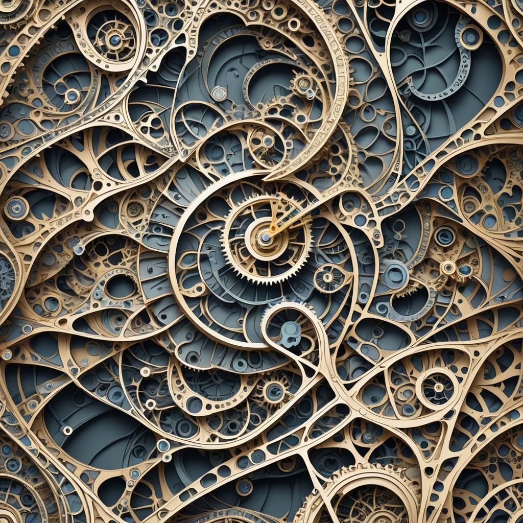 Stranded Automatic Watch in Abstract Fractal Style