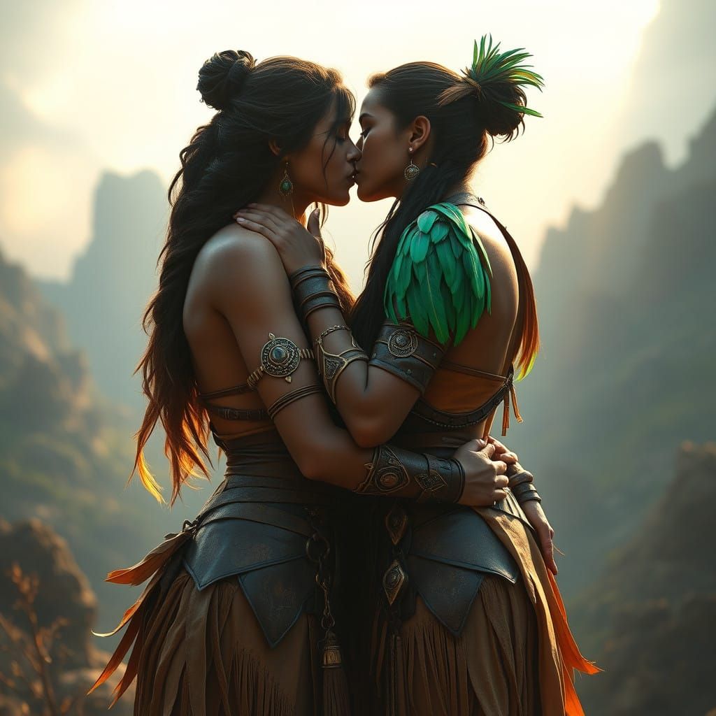 Fantastical Warrior Women in Earth-Toned Leather Armor