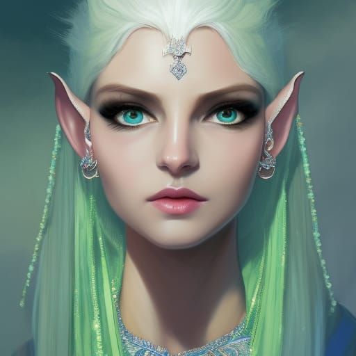 Indian Elf Bride in Hyperdetailed Digital Art