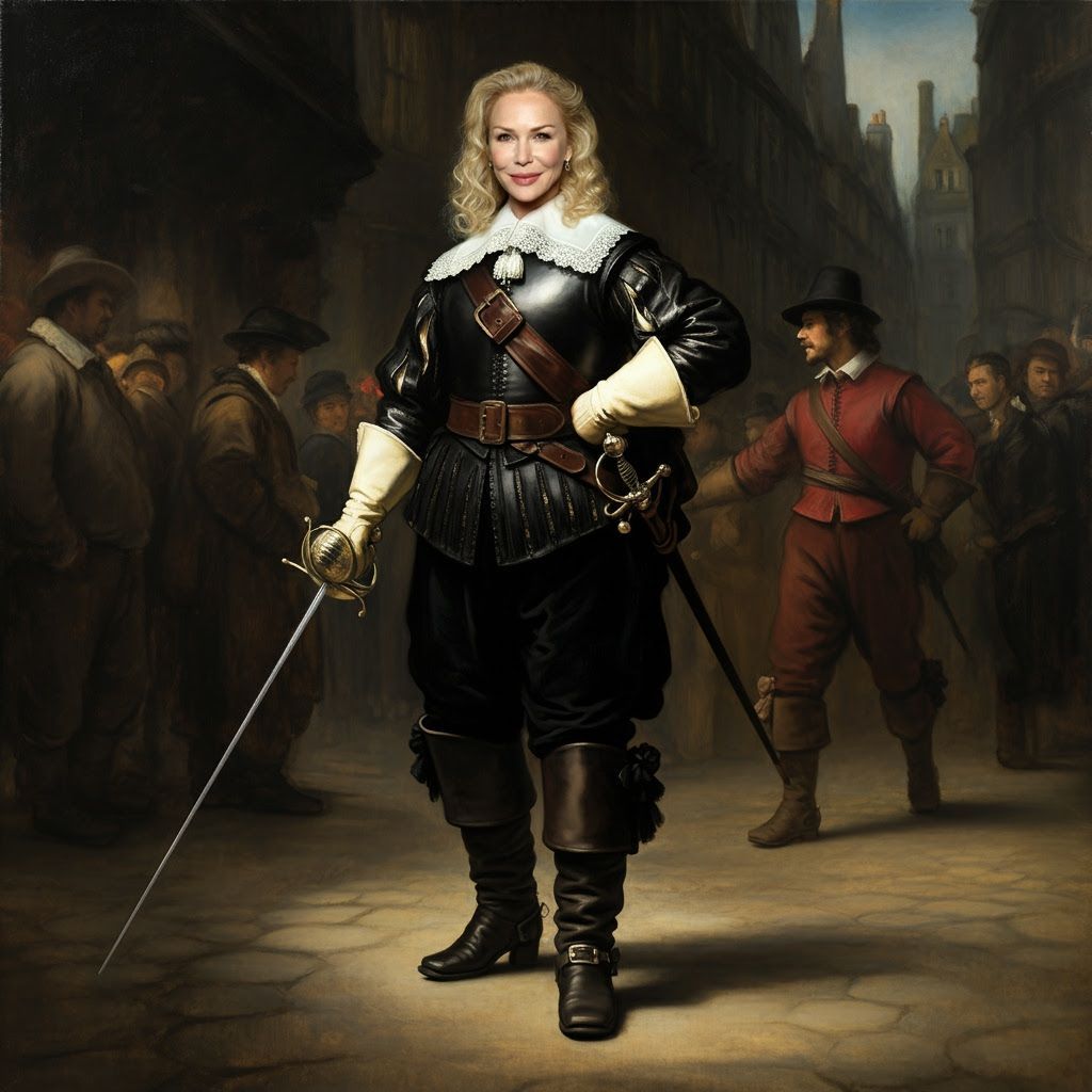 Helen Mirren as a 17th Century Musketeer
