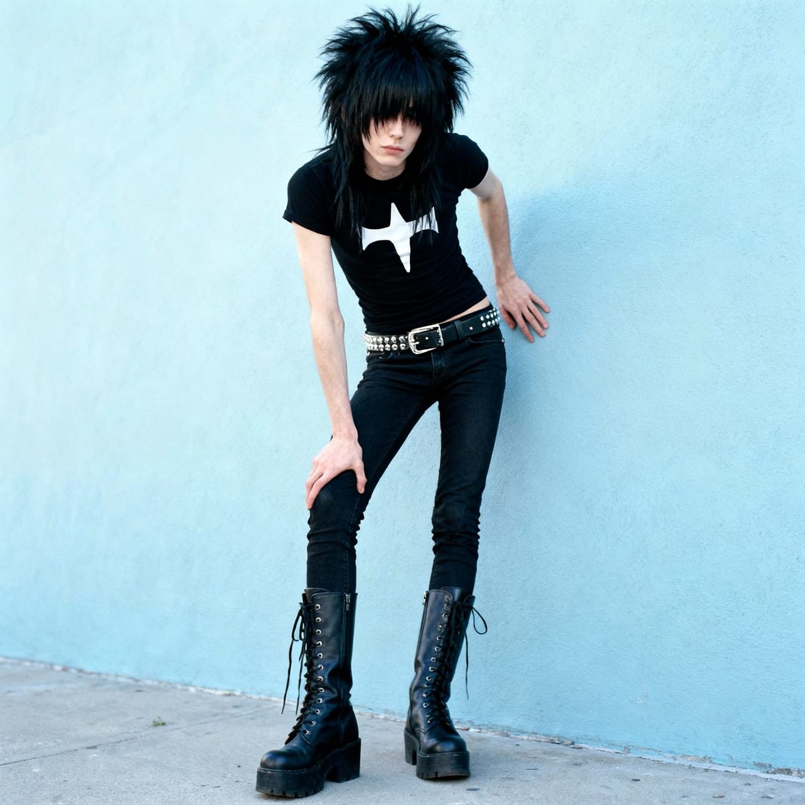 Emo Scene Portrait in 2000s Style