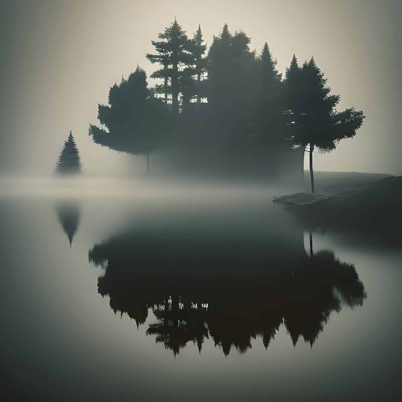 Eldritch Mystery House at Misty Sunrise