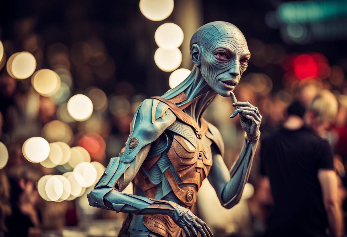 Photorealistic Aliens in Subdued, Moody Lighting