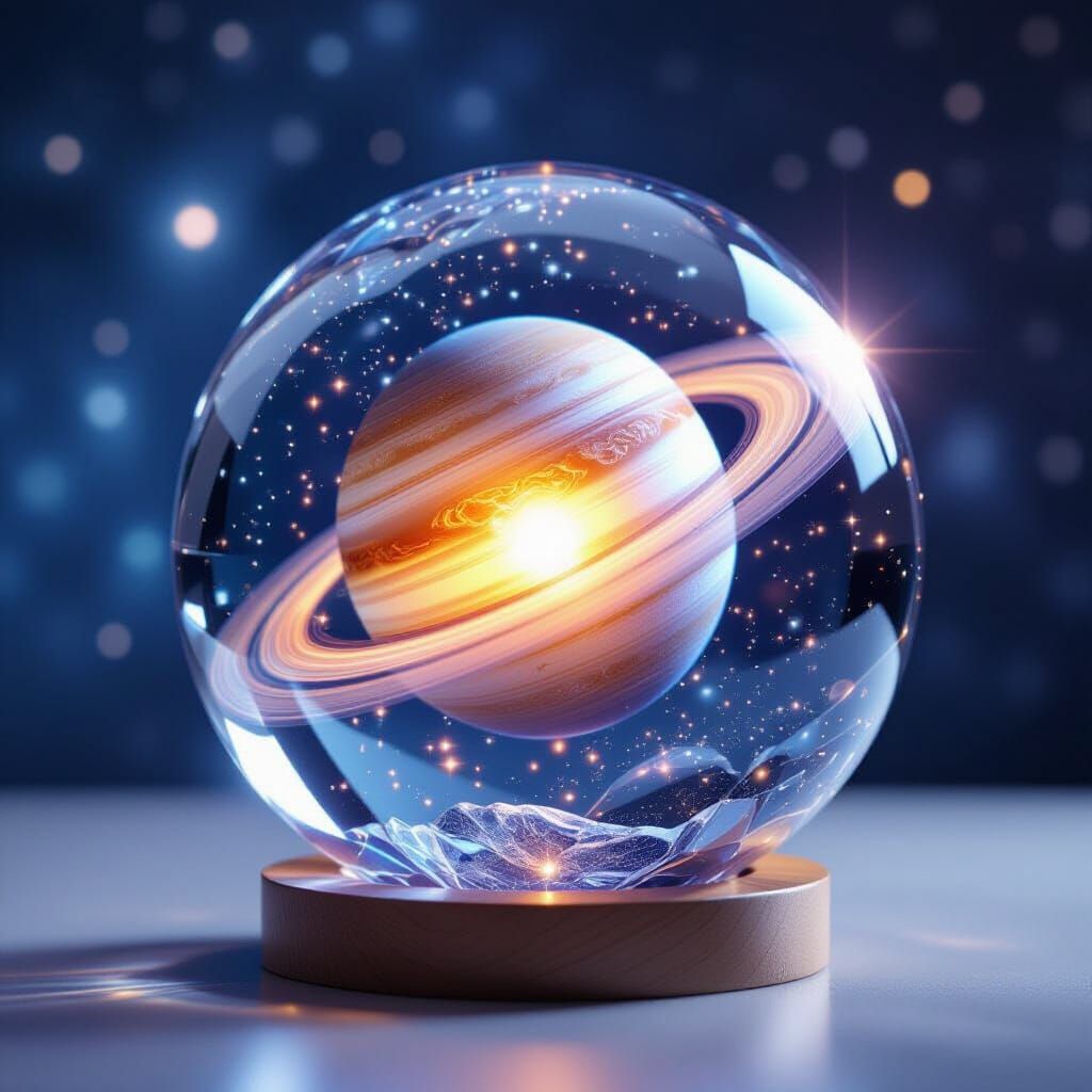 Solar System in Crystal Ball