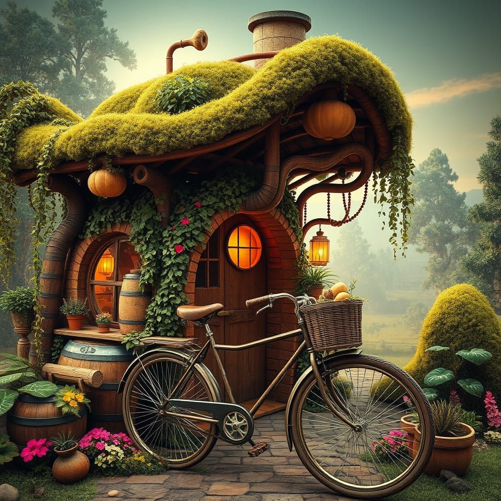 Ethereal Postmodern Bicycle Utopia in Exquisite Detail