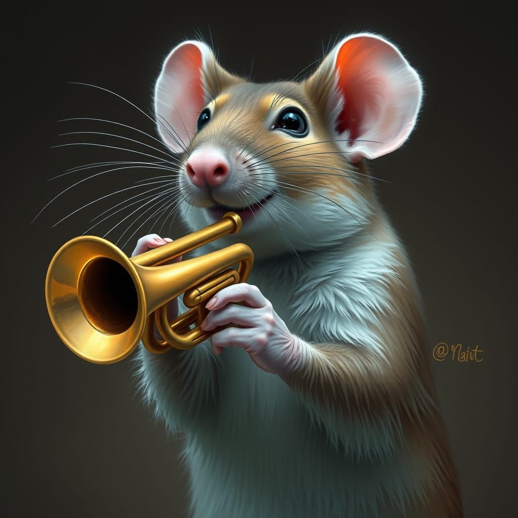 Rat's Musical Debut: A Trumpet Solo