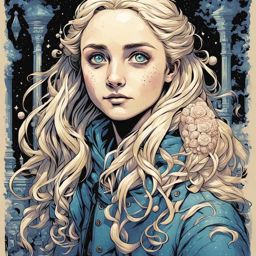 Luna Lovegood in Comic Book Art Style