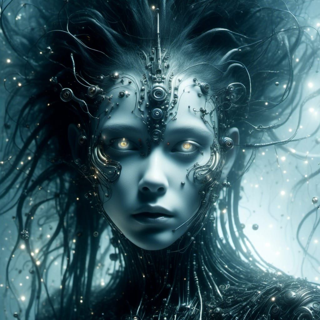 Woman in Haunted Dreamscape, Dark Surreal Art