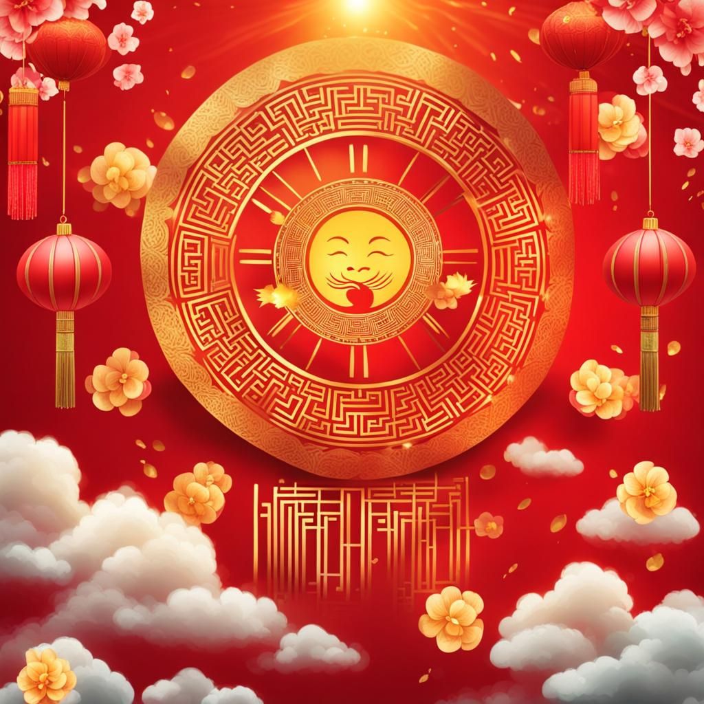 Chinese New Year Celebration with Firecrackers