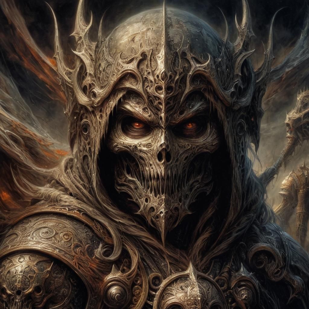 hyper detailed realistic oil painting by Luis Royo: the Veil...