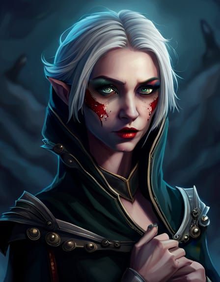 Medieval Goblin Woman Portrait in Fantasy Style