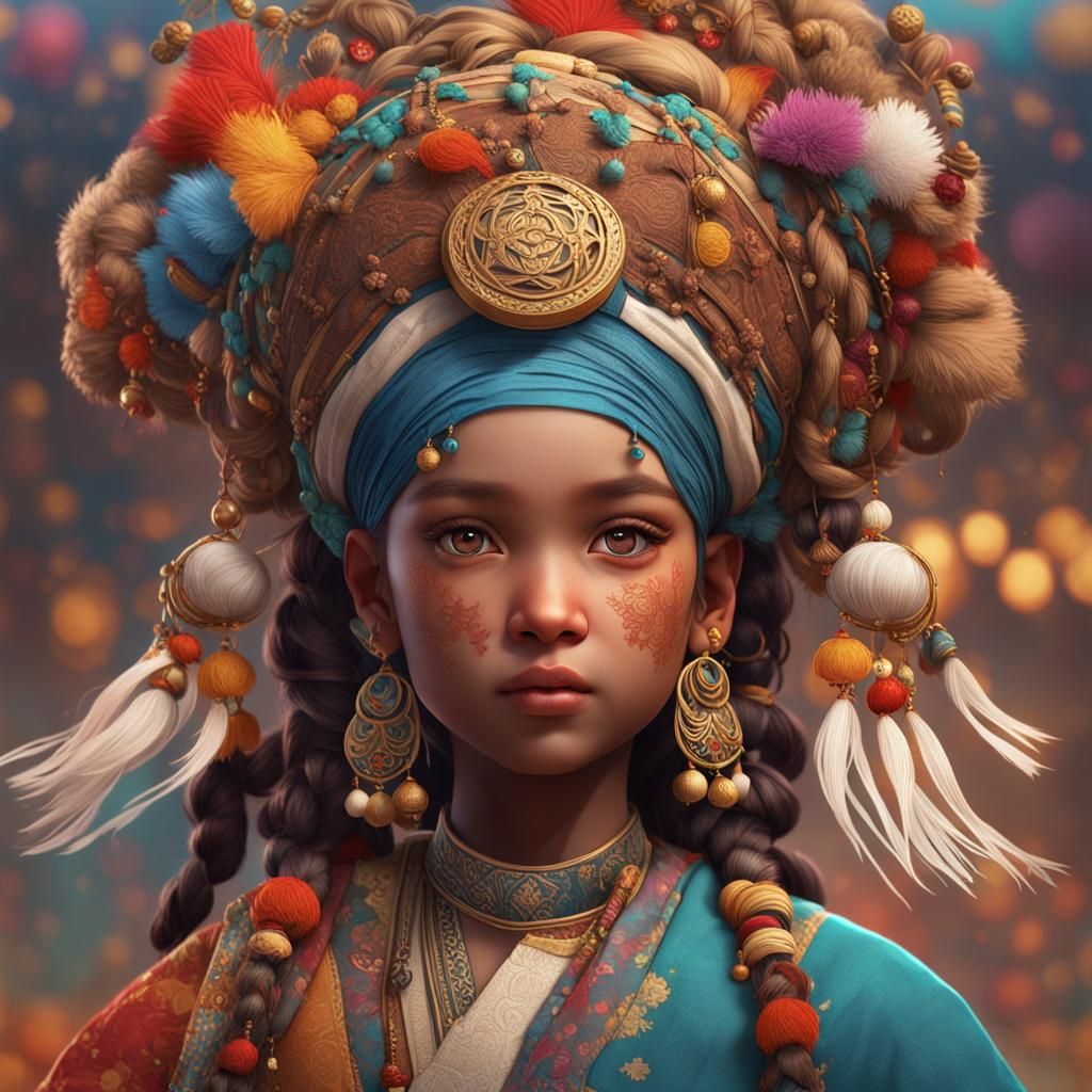 Multicultural Dolls in Modern Traditional Dress: Concept Art