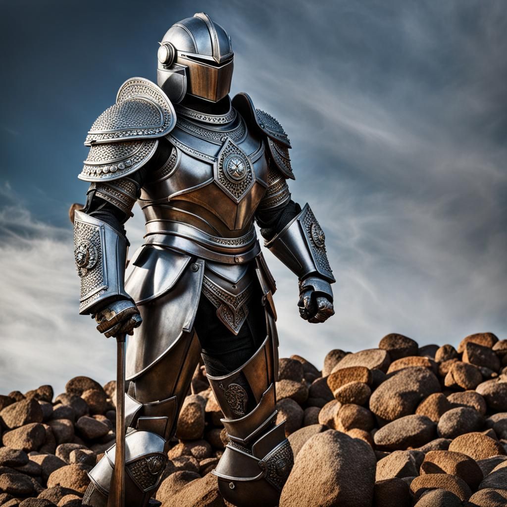 Stone Armored Iron Man Digital Rendering