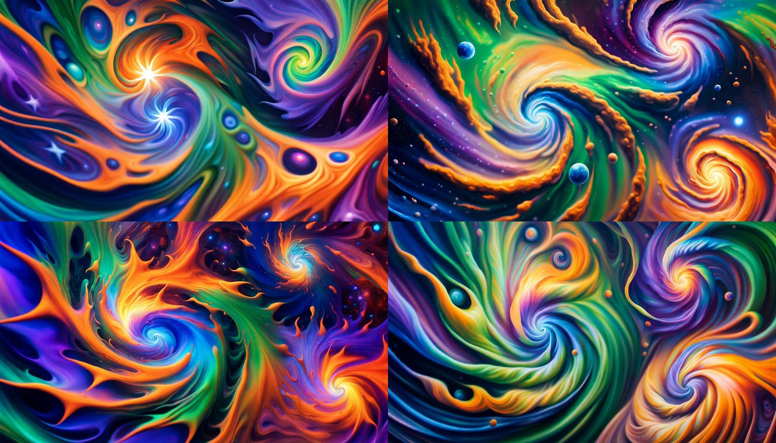 Binary Star Systems in Plasma Maelstrom: Oily Hyperrealism