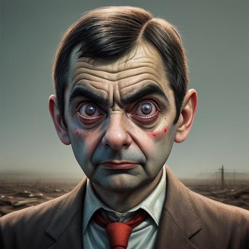 Mr. Bean in Post-Apocalyptic Pop Art Style