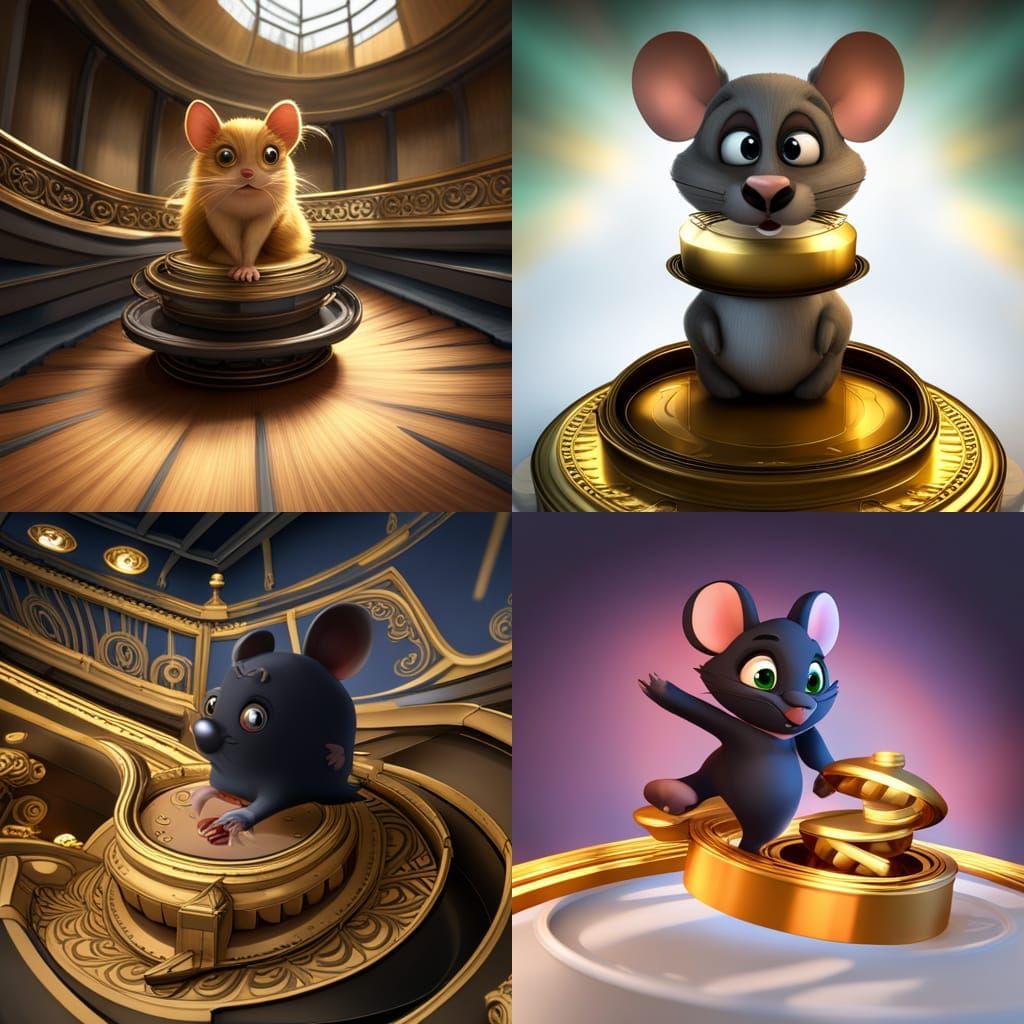 Mouse and Cat Chase in Grand Ballroom