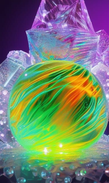 Surreal Winter Wonderland in Vibrant Colors