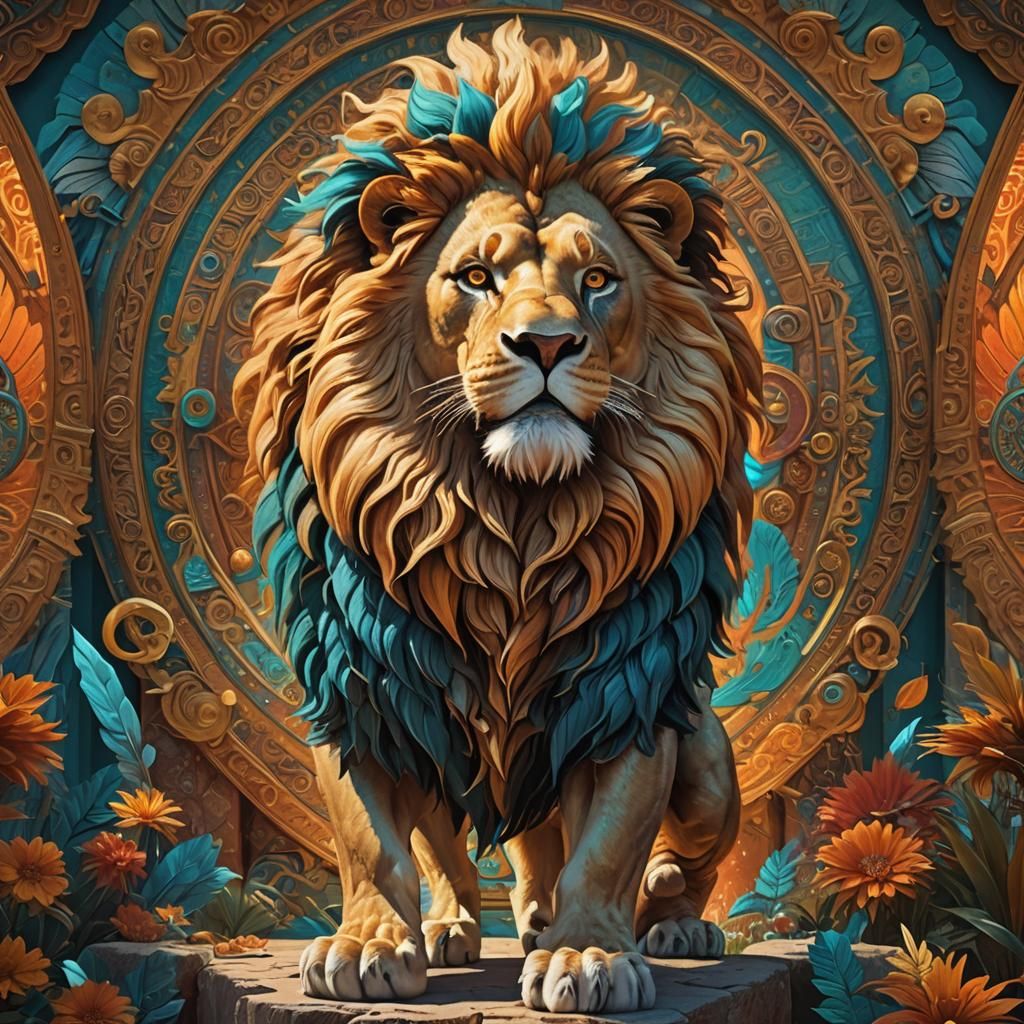 the lion of judah 8k resolution concept art by Greg Rutkowsk...