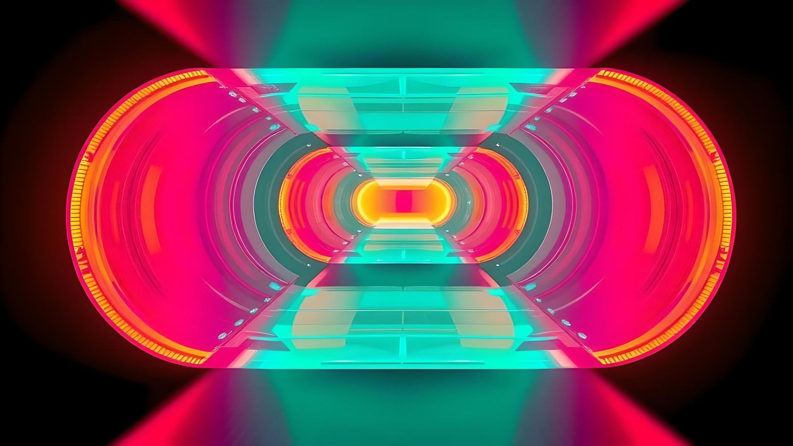 Fluorescent Nanotech Shapes: A Macro, Hyperrealistic Vision