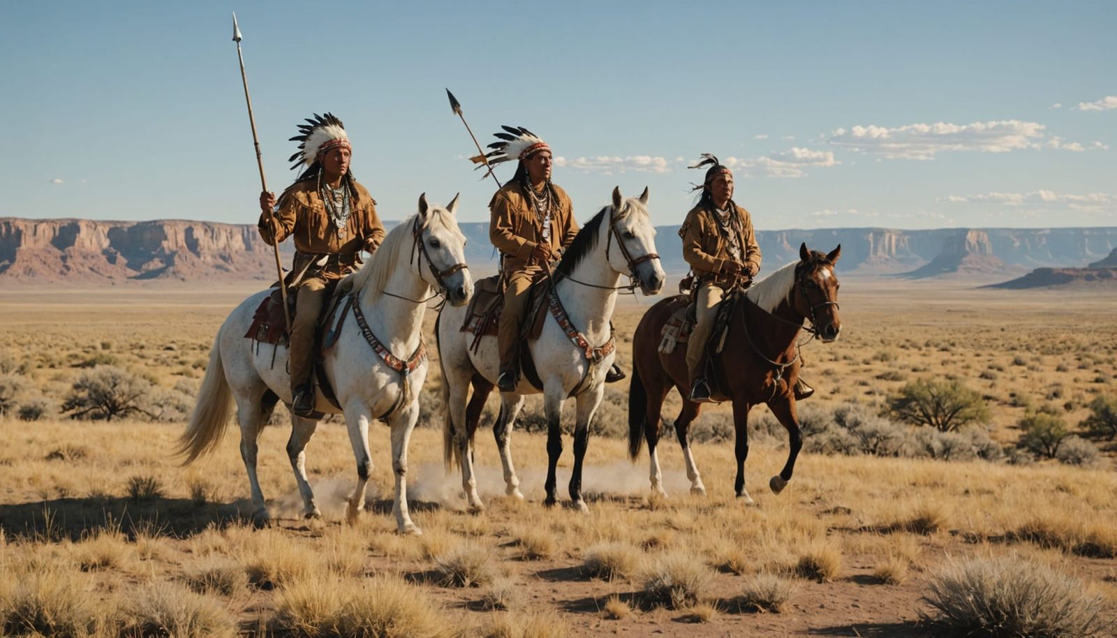 Native American Riders in Harmony with Nature