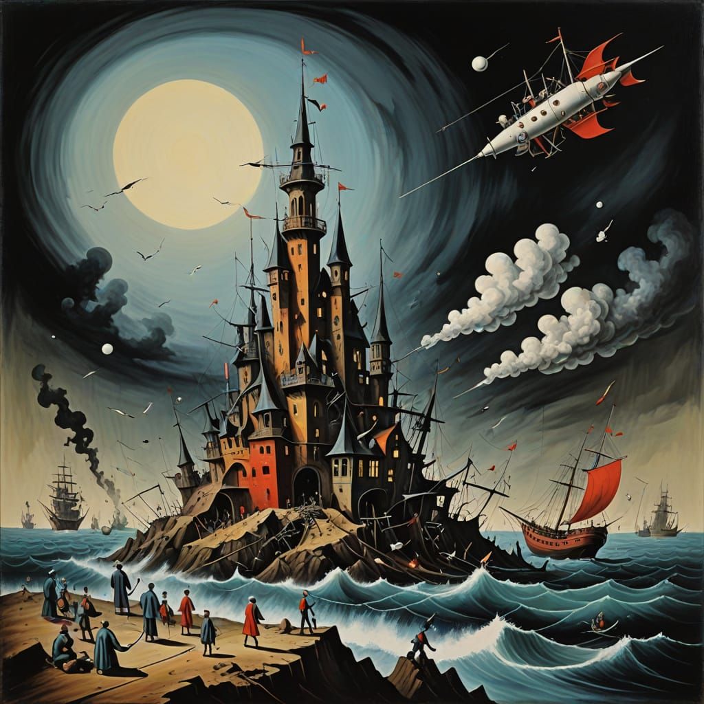 Surreal Abstract Landscape in Dreamlike Style