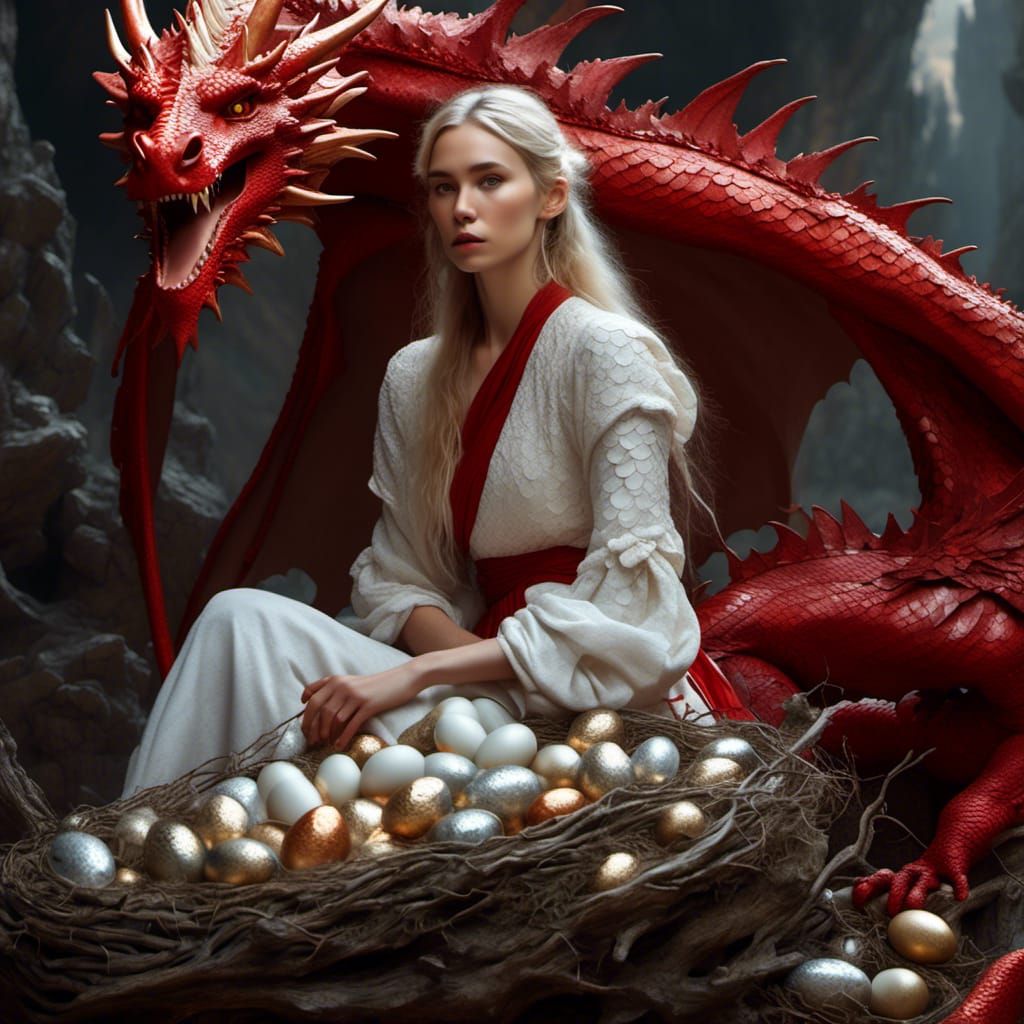 (Hyperdetailed:1.5) (8k resolution) (Photorealistic:1.5) <lora:DRAGON KEEPER:1.0> dragon, dragon egg, dragon keeper whit...