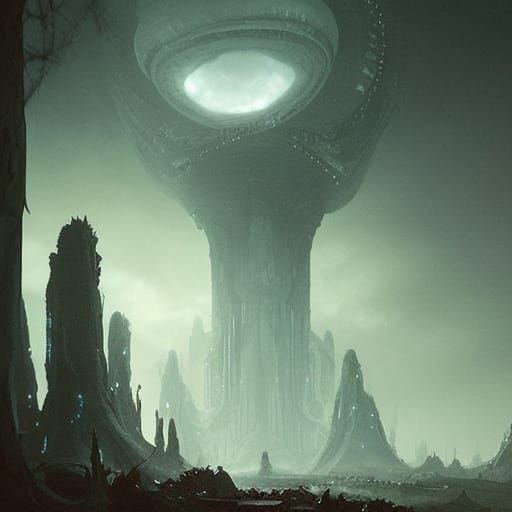 Creepy Alien Castle on an Alien Planet