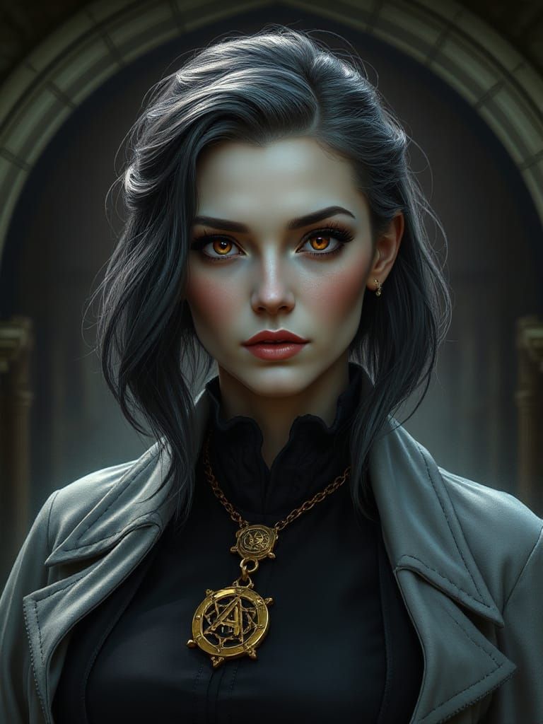 Mysterious Archeology Professor in Gothic Academic Attire