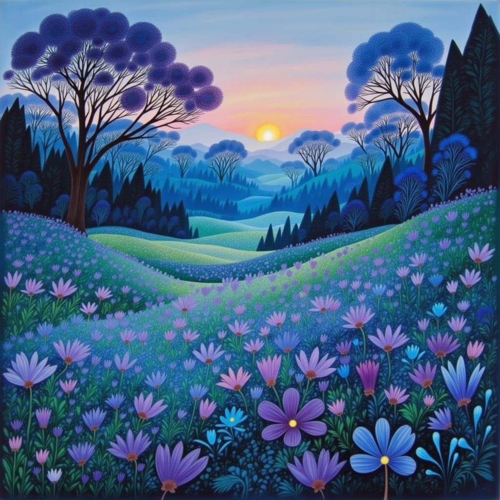 Whispering Blooms in Ethereal Twilight