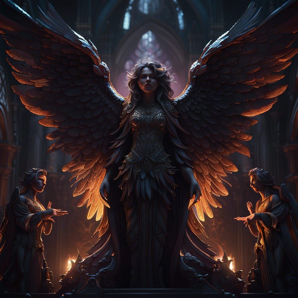 Angelic Dark Fantasy Concept Art in 8K