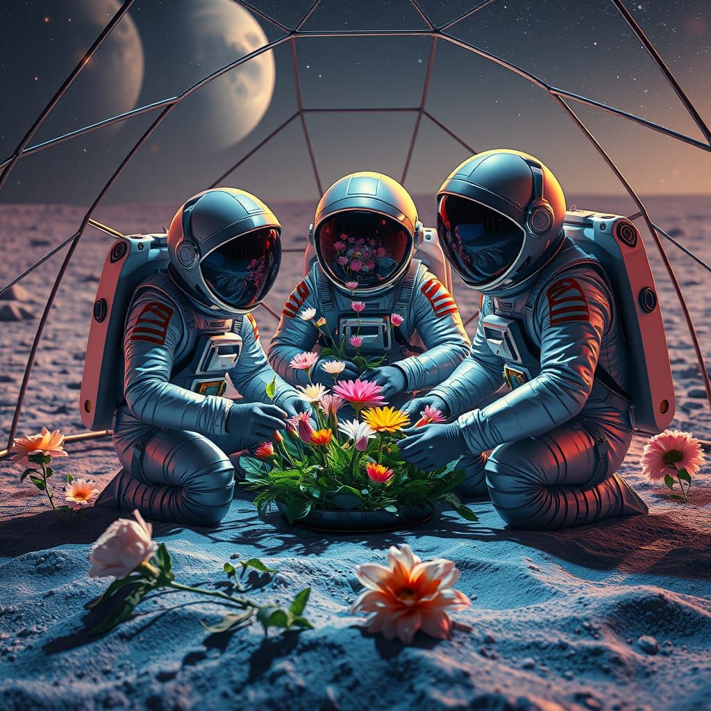 Moon Garden of Wonder in Industrial Futurism