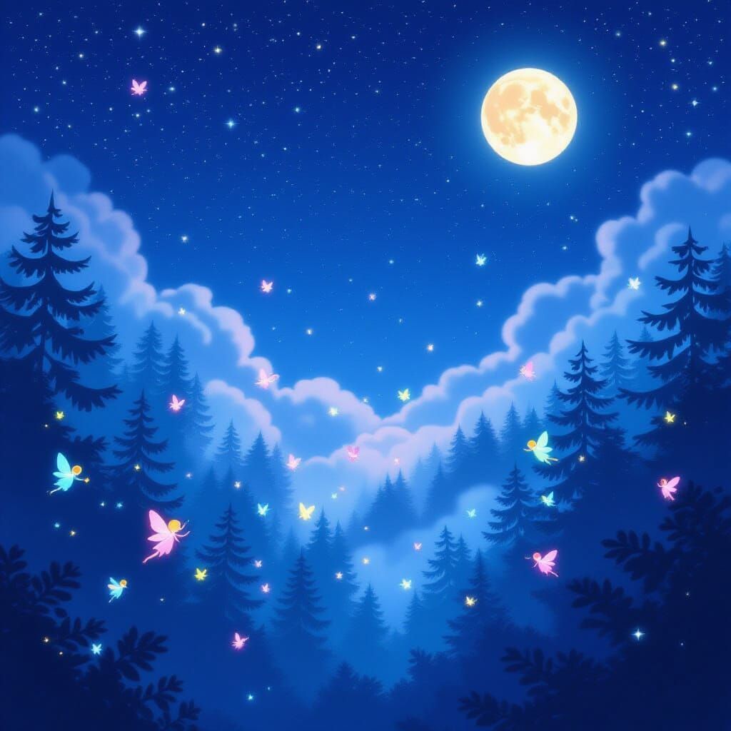 Enchanted Forest Fairies in Anime Style