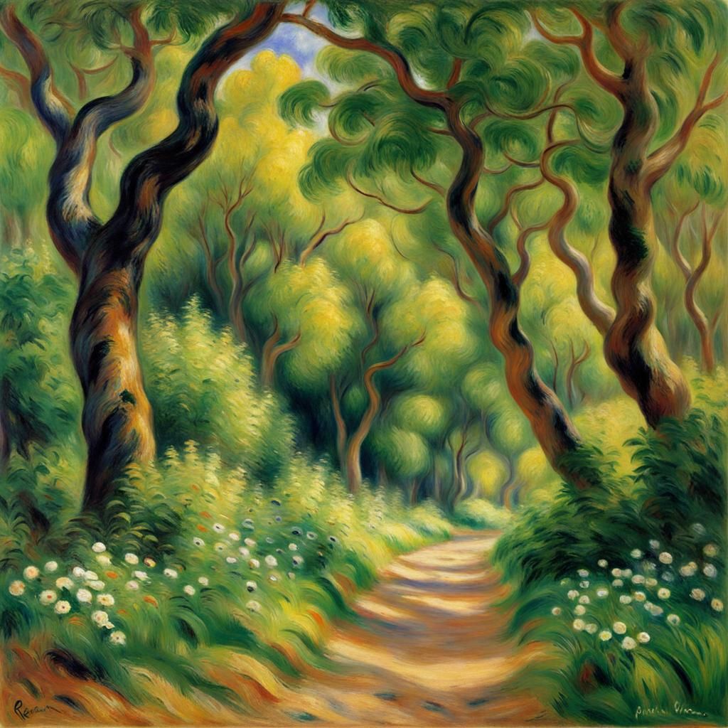 Eldritch Forest in Impressionistic Style