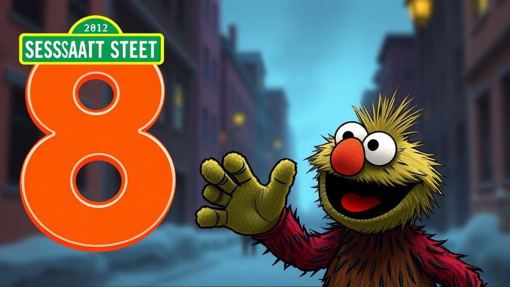 Sesame Street Count in a Vibrant Art Style