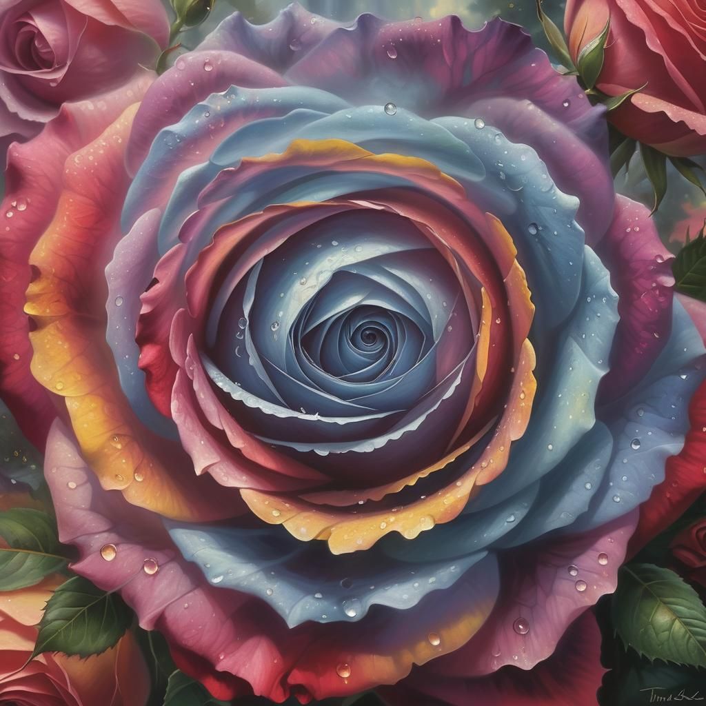 Ethereal Rose Portrait in a Hyperdetailed Fantasy Style