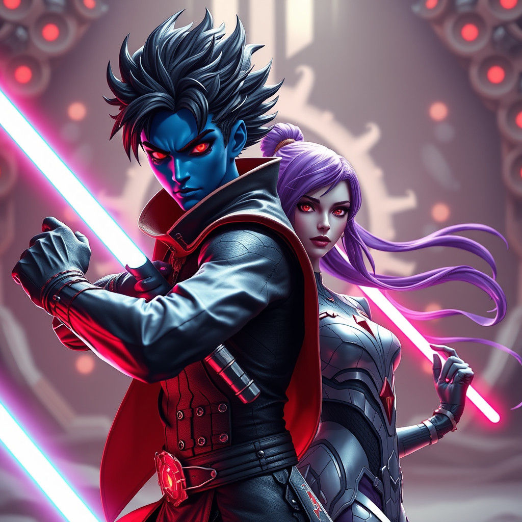 Star Wars Inspired Characters in Anime Style