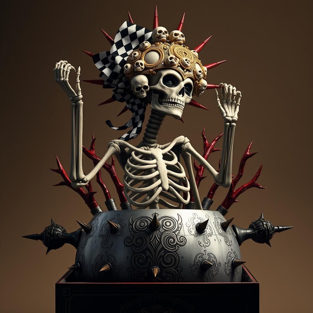 Surreal Woman Emerges from Jack-in-the-Box