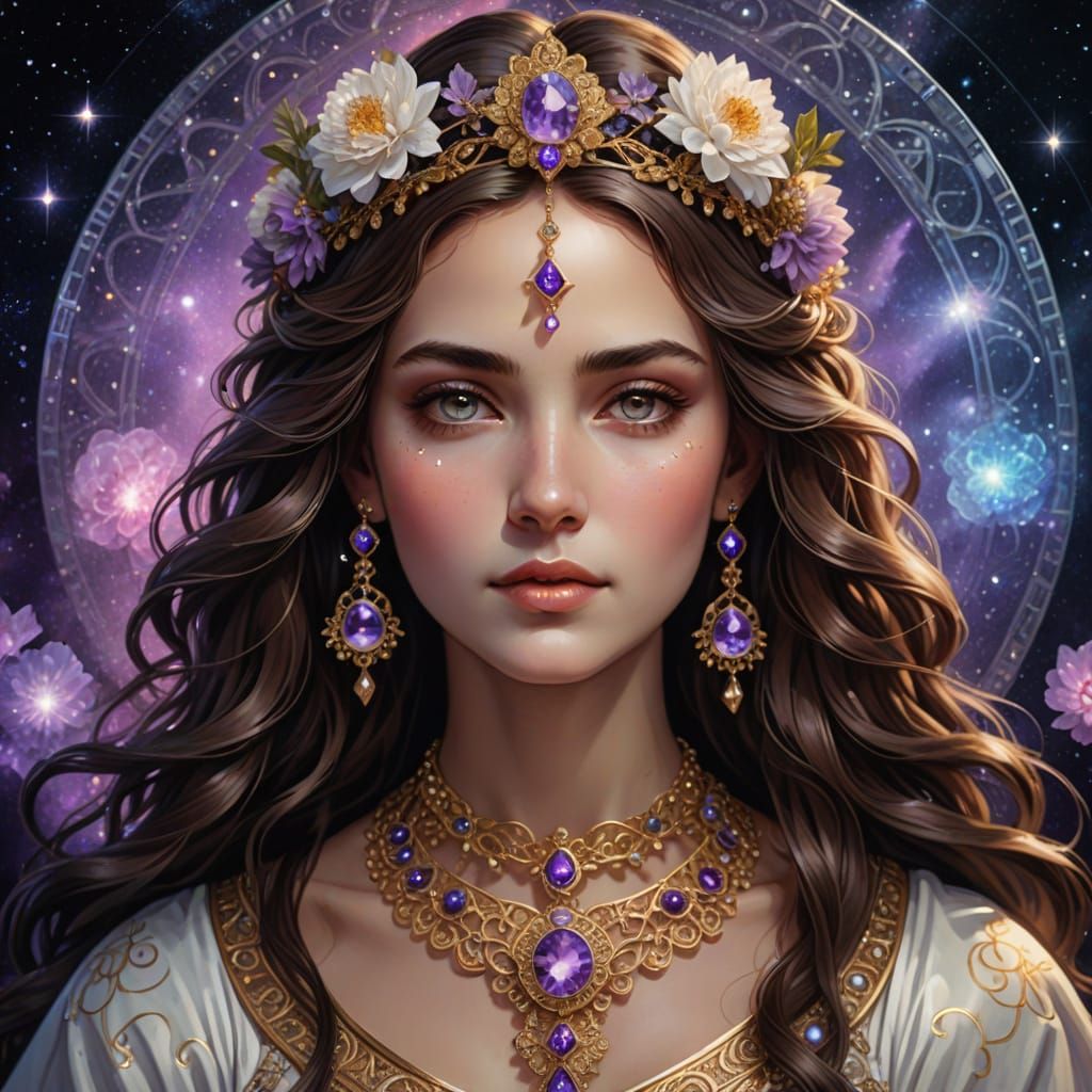 Harmonia Goddess of Concord Close Portrait