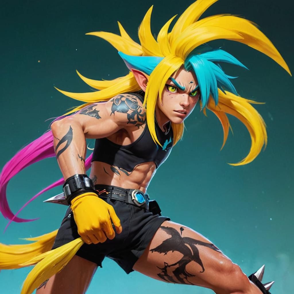 Nekoboy with Wolf Ears in Anime Style