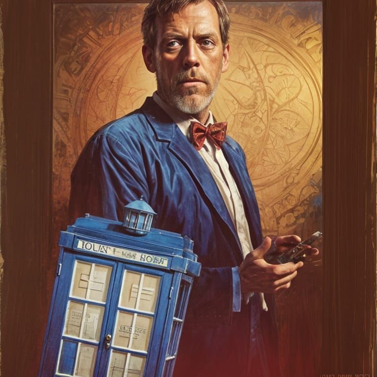 Timeless Doctor House Portrait in Vibrant Colors