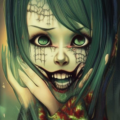 Creepy Girl in Haunted School, Katsuhisa Kigitsu Style