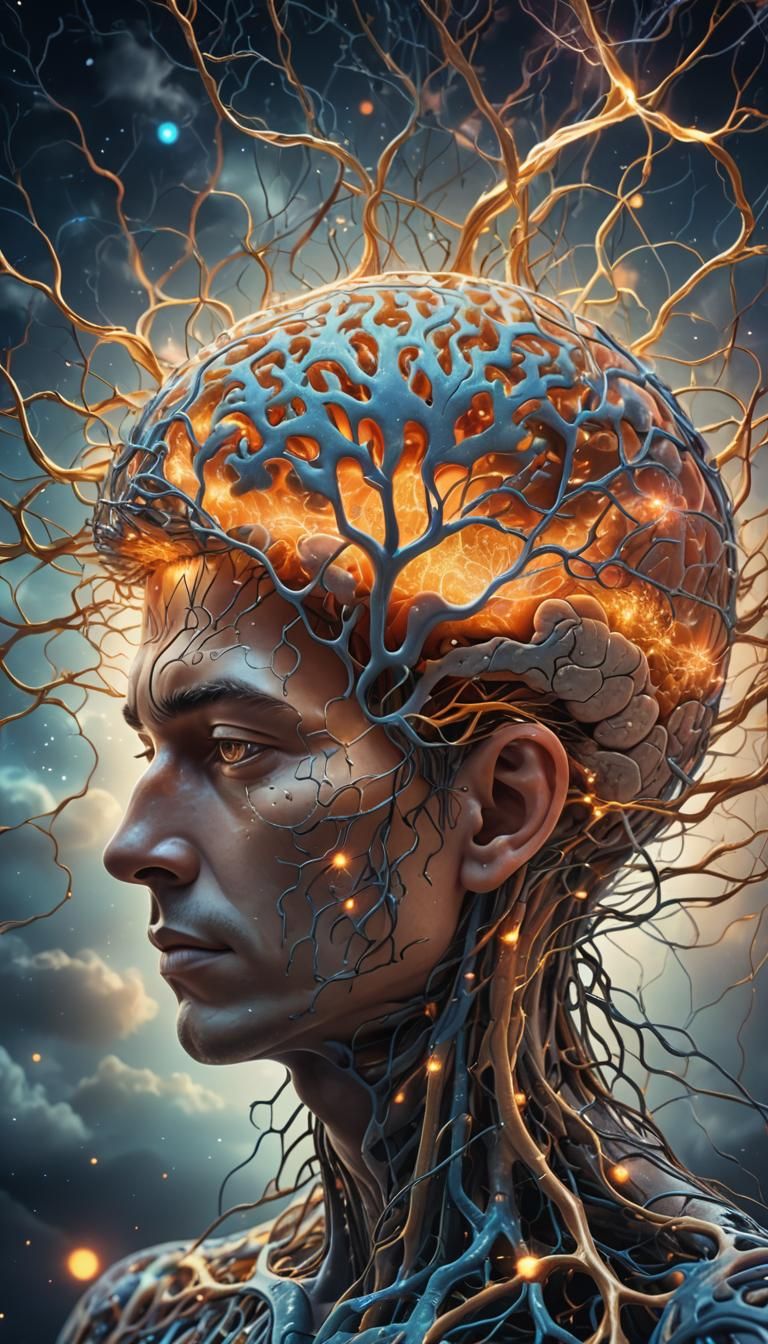 Glowing Brain Concept Art: Unleashed Creativity