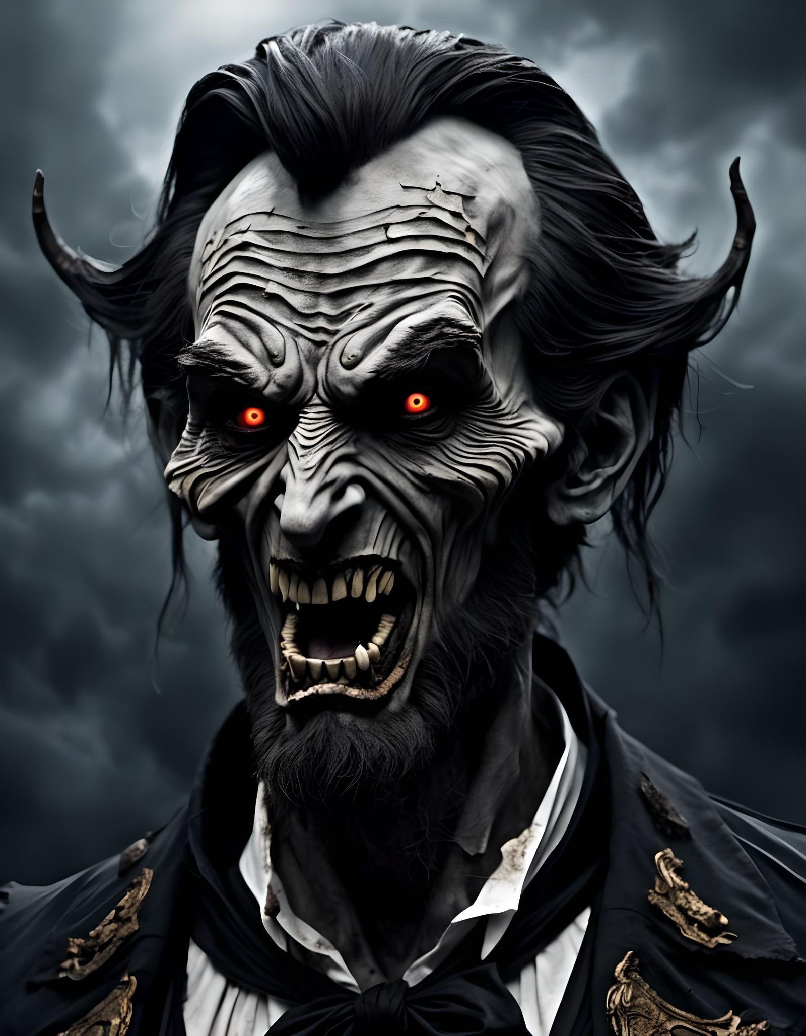 Undead Abe Lincoln Portrait