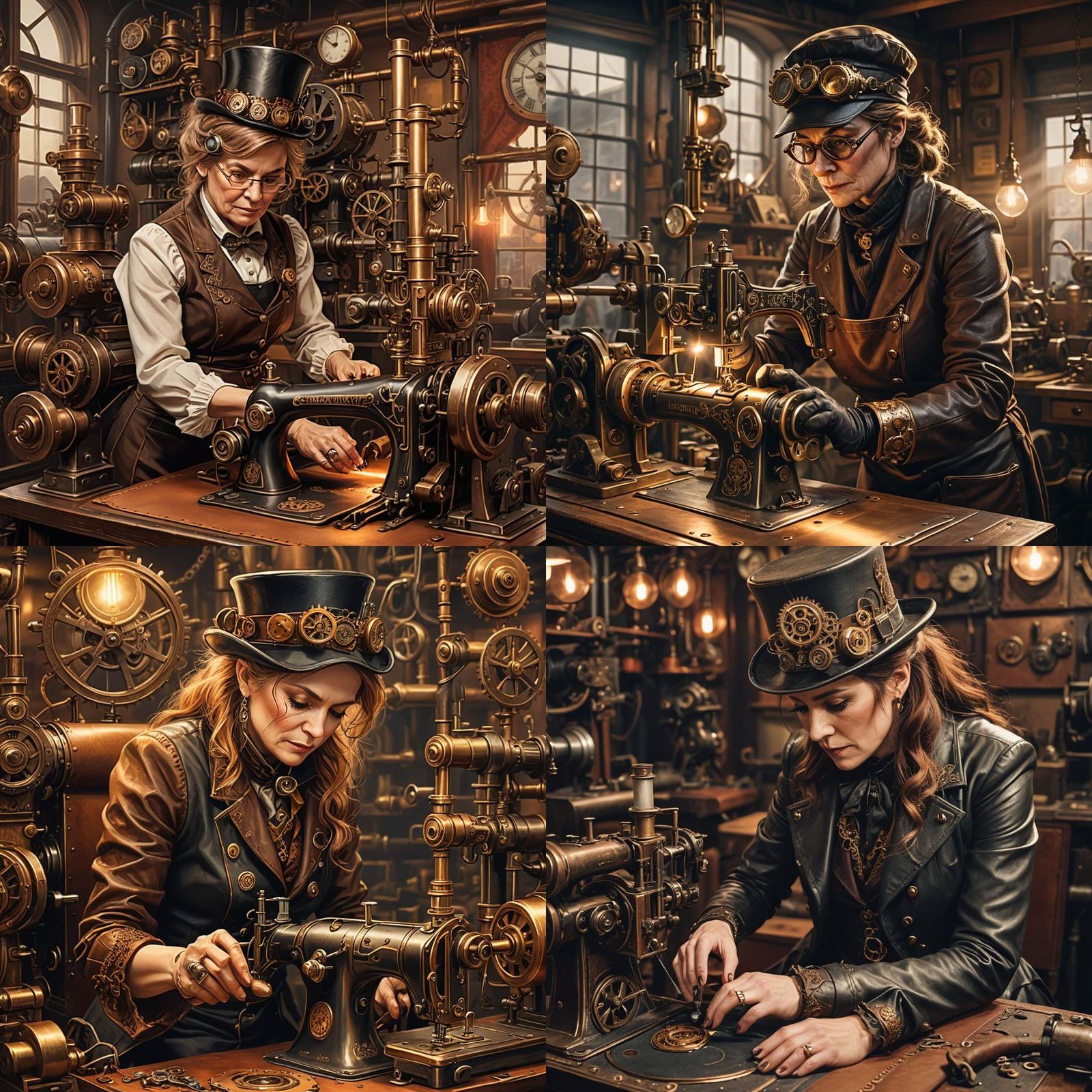 Steampunk Artisan Creates Leather Top Hat