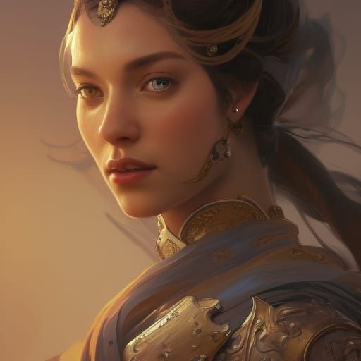 Detailed Portrait of a Lady Knight