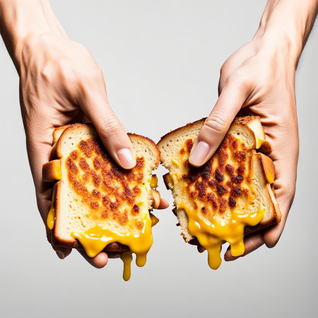 Surreal Grilled Cheese Hands