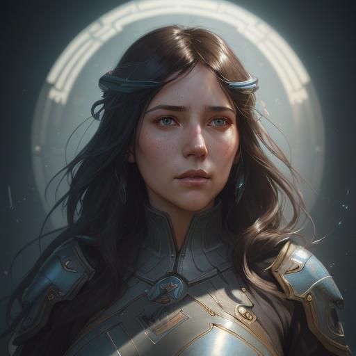 Cream Cake Tower Portrait in Hyperdetailed Digital Art