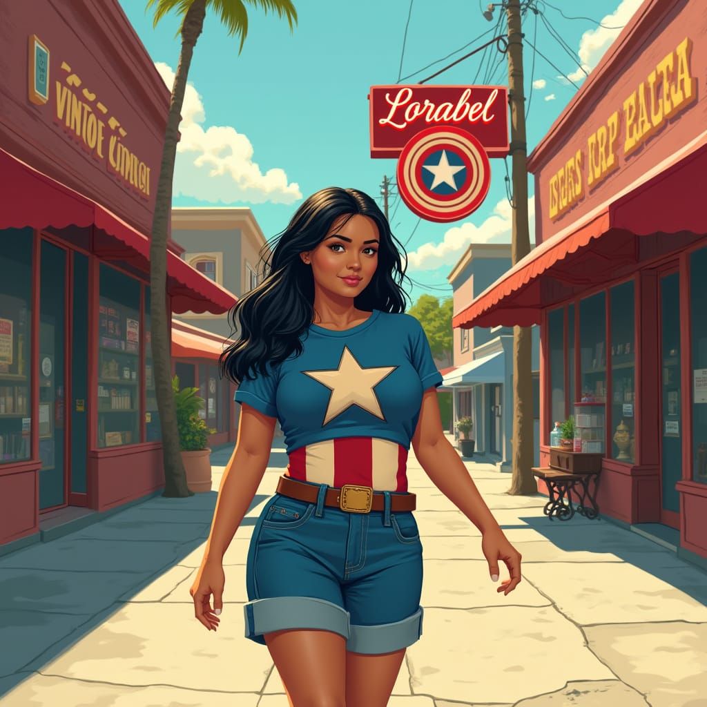 Filipina Woman Cosplay in Art Nouveau Style